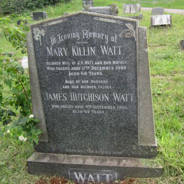 WATT James Hutchinson -1966 &amp; Mary Killin -1948