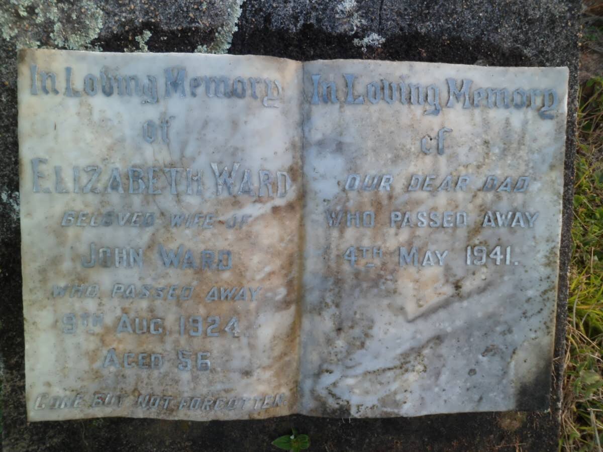 WARD John -1941 &amp; Elizabeth -1924