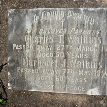 WATKINS Charles T -1938 &amp; Margaret J -1952