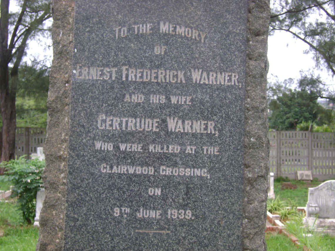 WARNER Ernest Frederick -1939 &amp; Gertrude -1939