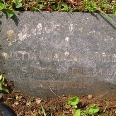 BOTHA Aletta Wilhelmina 1912-1970