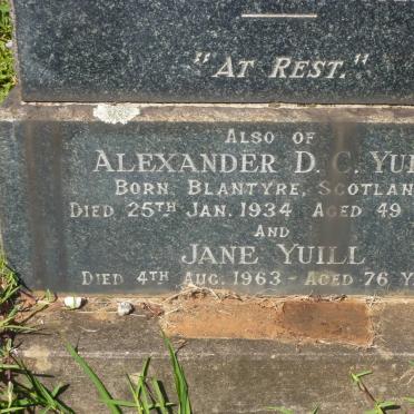 WATSON Abram 1881-1952 &amp; Jessie Crawford YUILL 1882-1944 :: YUILL Alexander D.C. -1934 &amp; Jane -1963