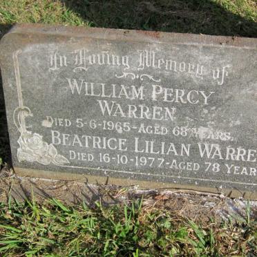 WARREN William Percy -1965 :: WARREN Beatrice Lilian -1977