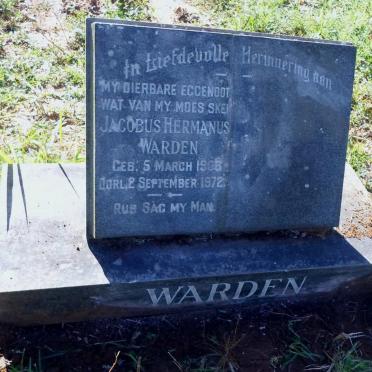 WARDEN Jacobus Hermanus 1906-1972