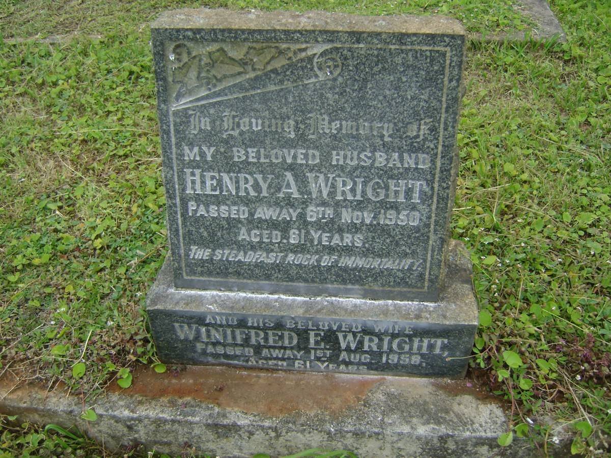 WRIGHT Henry A. -1950 &amp; Winifred E. -1958