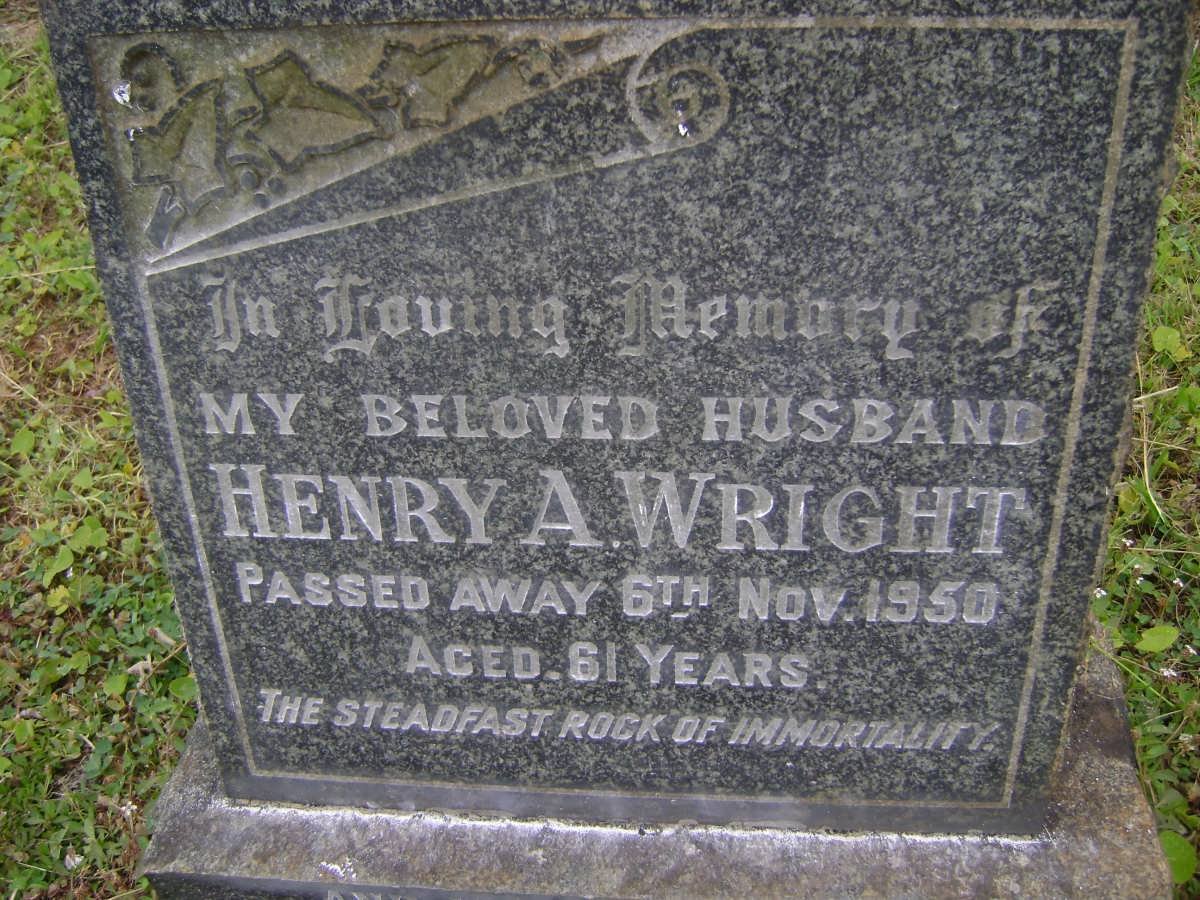 WRIGHT Henry A. -1950 &amp; Winifred E. -1958