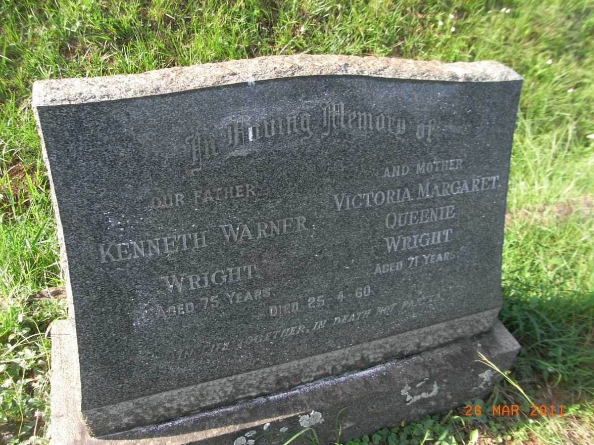 WRIGHT Kenneth Warner -1960 &amp; Victoria Margaret  -1960