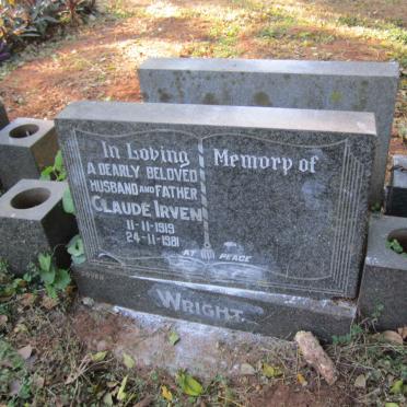 WRIGHT Claude Irven 1919-1981