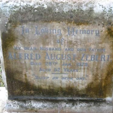 ZEBERT Alfred August -1929 &amp; Maria Magrietha Wilhelmina nee DE BEER 1879-1979 