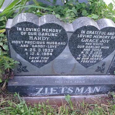 ZIETSMAN Hardy 1933-1984 &amp; Grace Joy WHITE 1931-2002