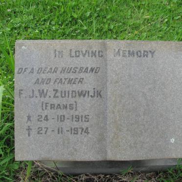 ZUIDWIJK F.J.W. 1915-1974