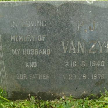 ZYL P.J.,van 1940-1976