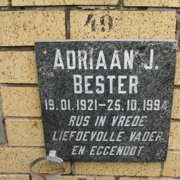 BESTER Adriaan J. 1921-1994