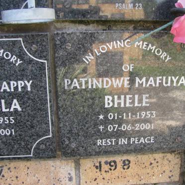 BHELE Patindwa Mafuya 1953-2001