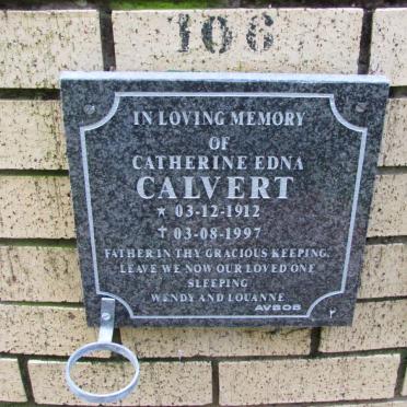 CALVERT Catherina Edna 1912-1997