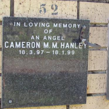 HANLEY Cameron M.M. 1997-1999