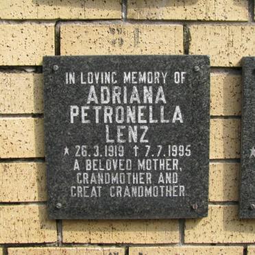 LENZ Andriana Petronella 1919-1995