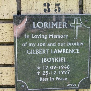 LORIMER Gilbert Lawrence 1948-1997
