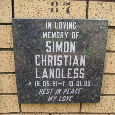LANDLESS Simon Christian 1951-1995