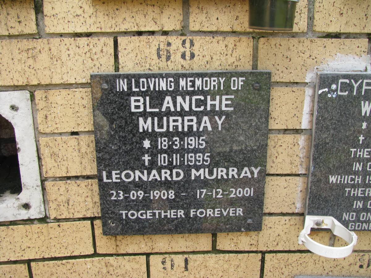 MURRAY Leonard 1908-2001 &amp; Blanche 1915-1995