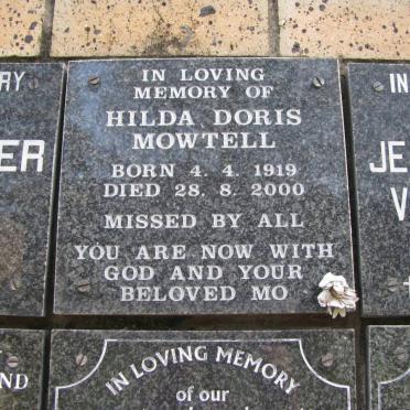 MOWTELL Hilda Doris 1919-2000