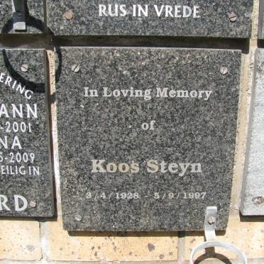 STEYN Koos 1928-1997