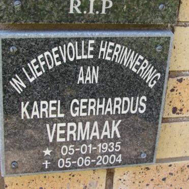 VERMAAK Karel Gerhardus 1935-2004