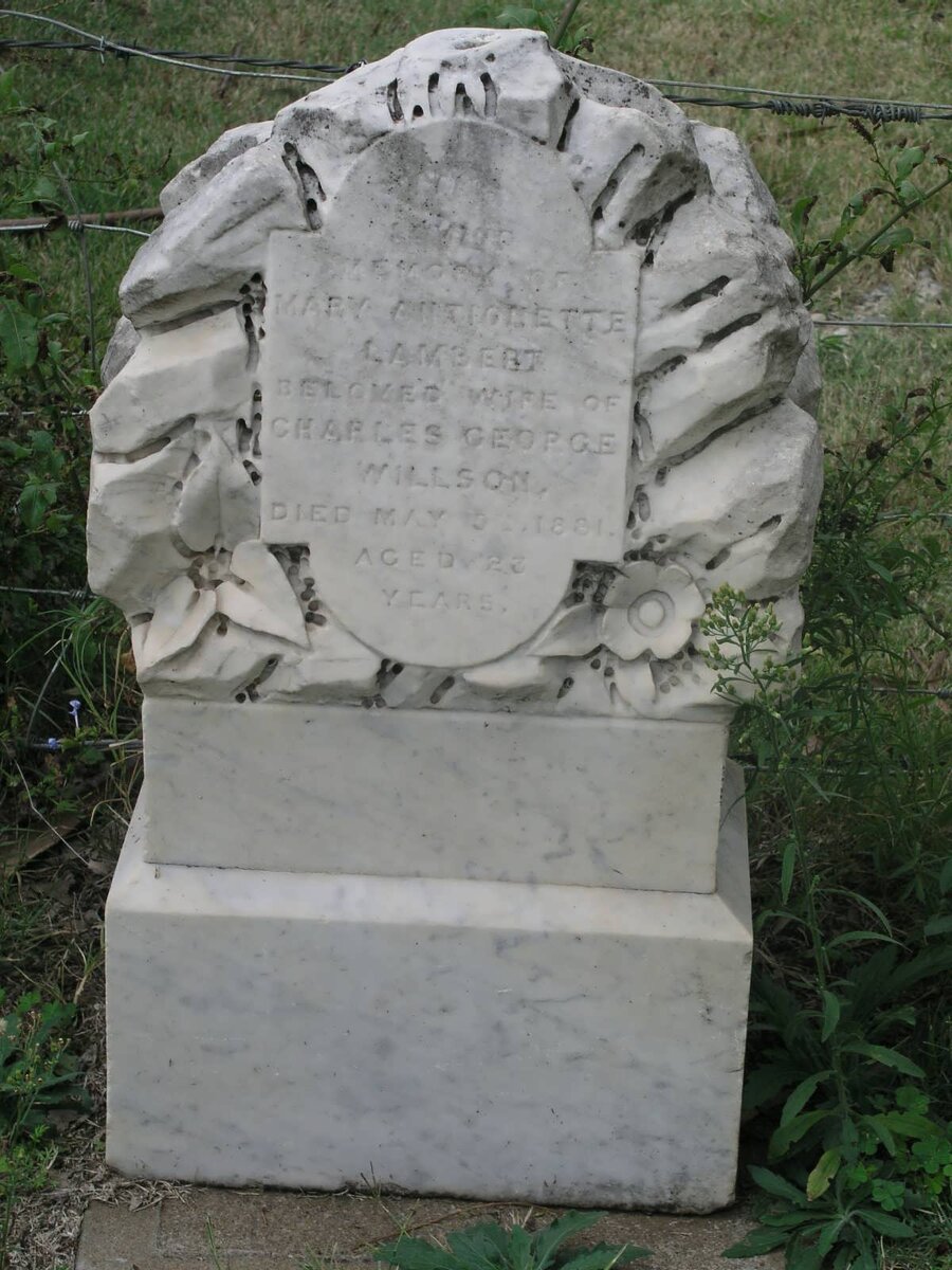 WILLSON Mary Antionette nee LAMBERT -1881
