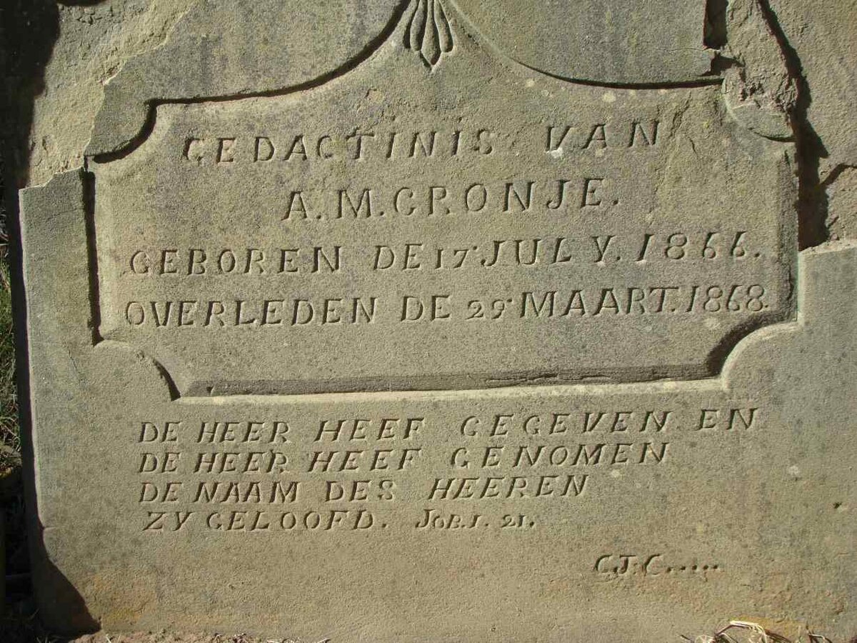 CRONJE A.M. 1866-1868