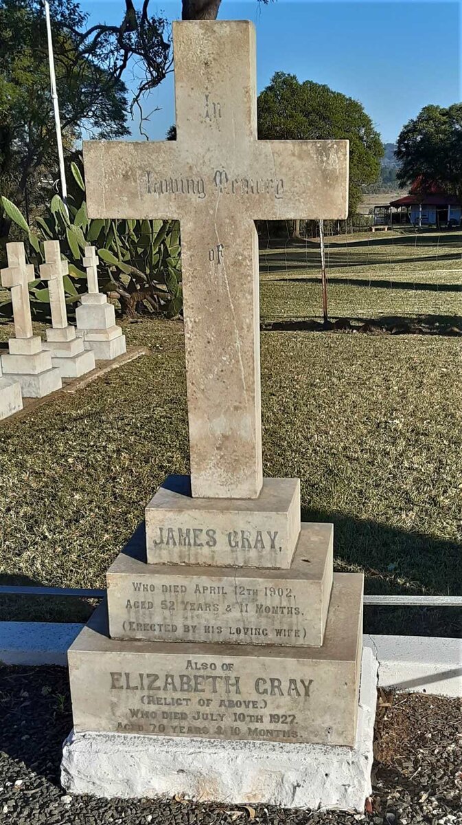 GRAY James -1902 &amp; Elizabeth GRAY -1927