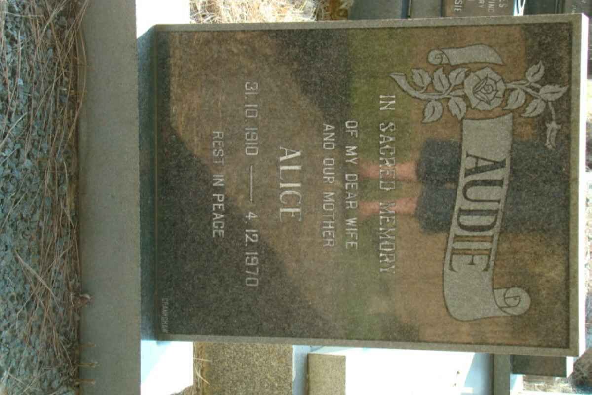 AUDIE Alice 1910-1970