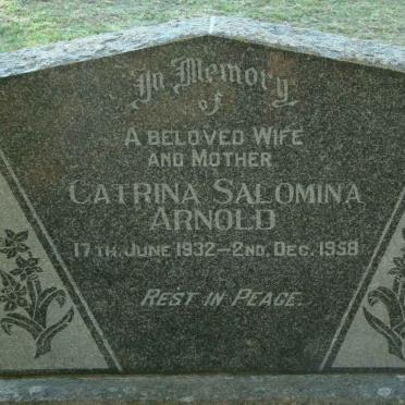 ARNOLD Catrina Salomina 1932-1958