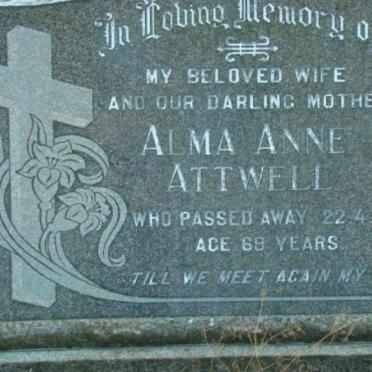 ATTWELL Alma Anne -1963