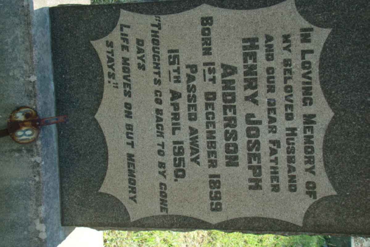 ANDERSON Henry Joseph 1899-1950