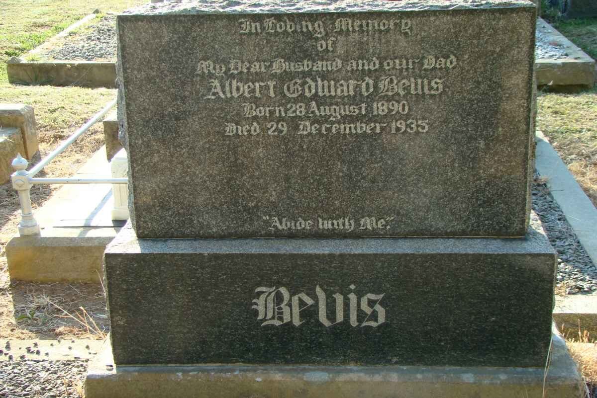 BEVIS Albert Edward 1890-1935
