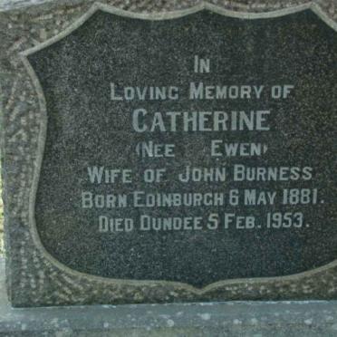 BURNESS Catherine nee EWEN 1881-1953