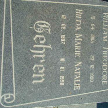 BEHREN Hilda Marie Natalie 1907-1998