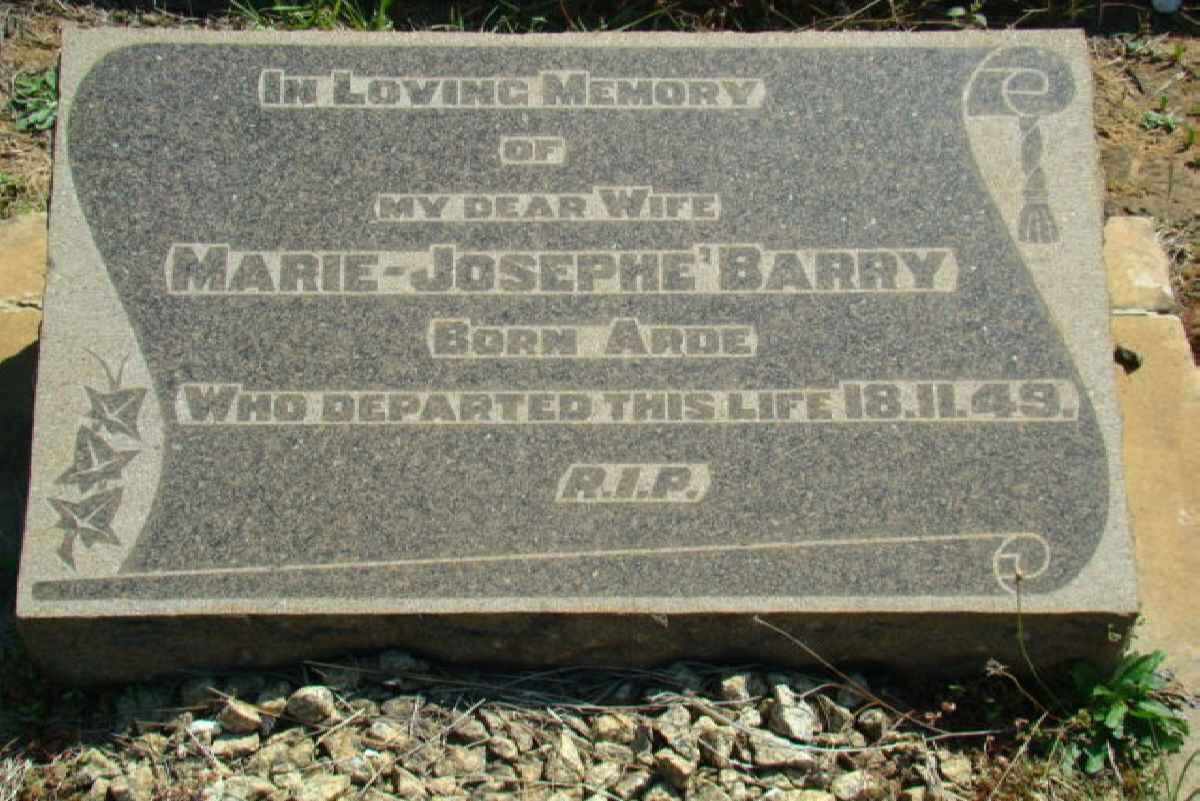 BARRY Marie-Josephene nee ARDE  -1949