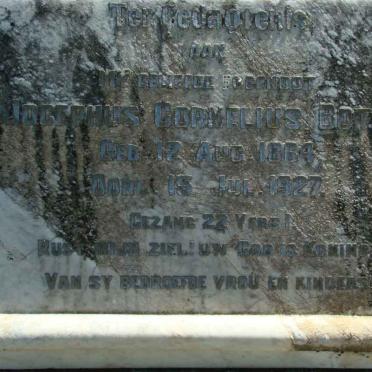 BOTHA Jocephus Cornelius 1864-1927
