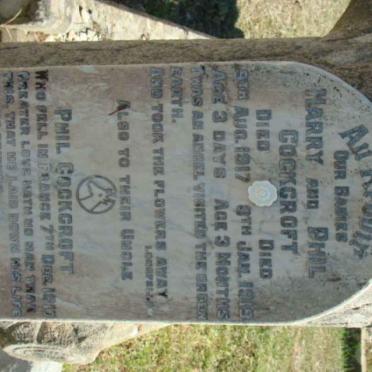 COCKCROFT Harry 1917-1917 :: COCKCROFT Phil 1919-1919 :: COCKCROFT Phil 1917-1917