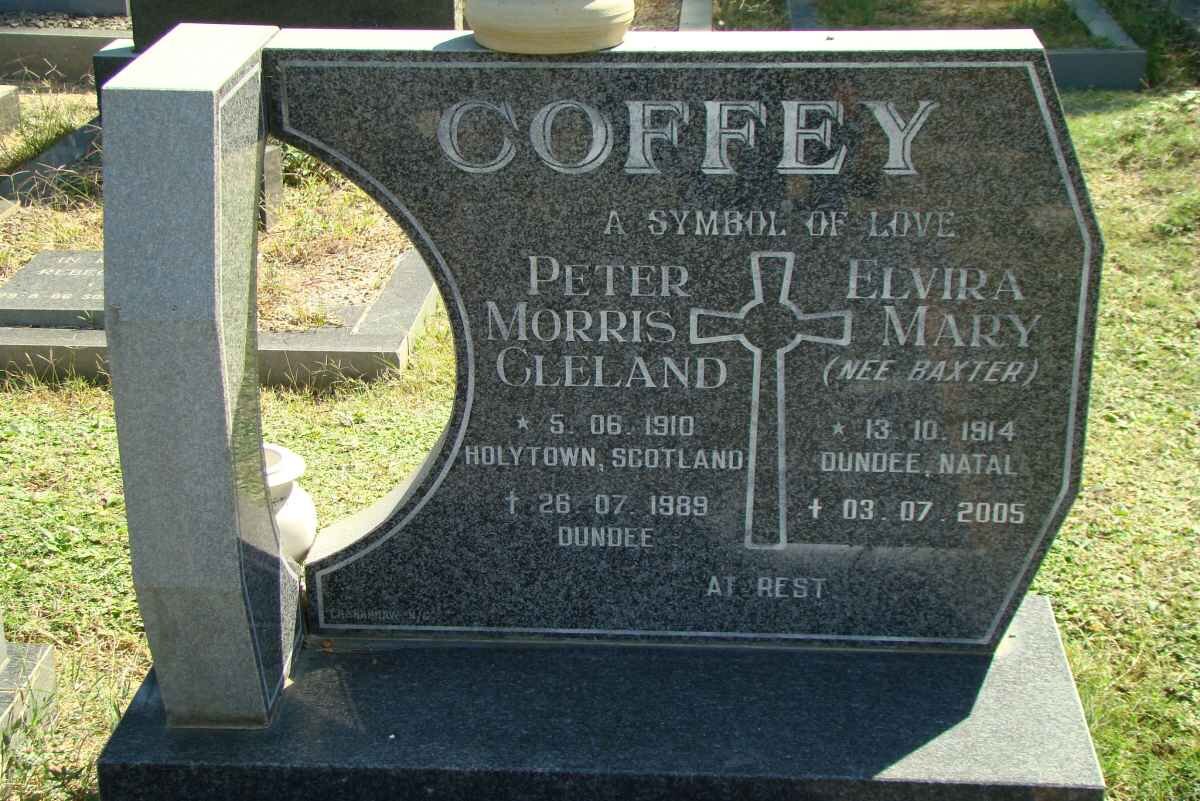 COFFEY Peter Morris Cleland 1910-1989 &amp; Elvira Mary BAXTER 1914-2005