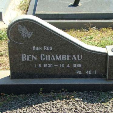 CHAMBEAU Ben 1930-1986