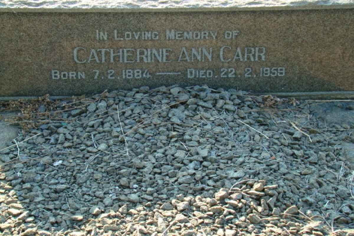 CARR Catherine Ann 1884-1959