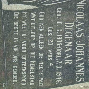 DEGENAAR Nicolaas Johannes 1905-1946