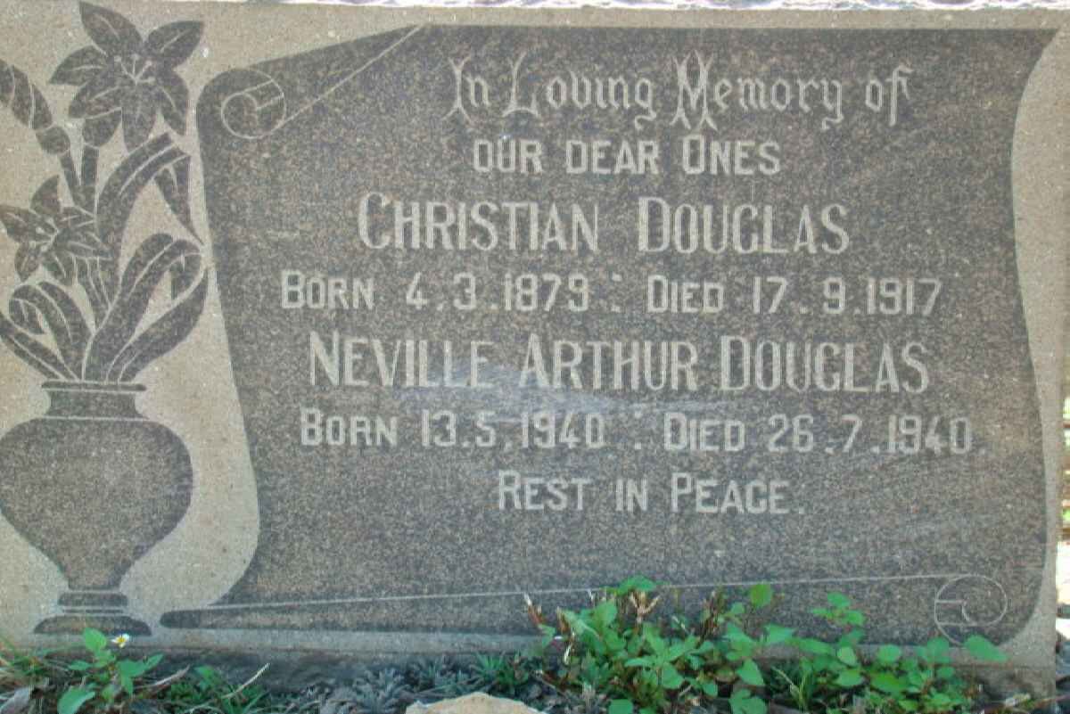 DOUGLAS Christian 1879-1917 :: DOUGLAS Neville Arthur 1940-1940