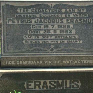 ERASMUS Petrus Jacobus 1889-1952