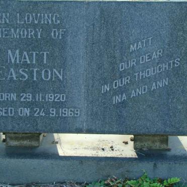 EASTON Matt 1920-1969