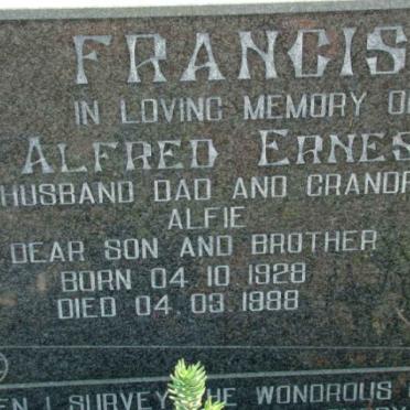 FRANCIS Alfred Ernest 1928-1988