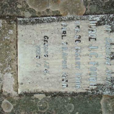 FOURIE Jurie J.C. 1906-1930