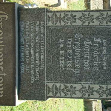 GREYVENSTEYN Frederick Coenraad 1922-1953